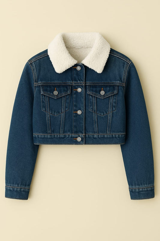 fur denim jacket
