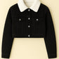 Black fur denim jacket