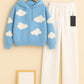 Skyblue hood with white flapper trouser