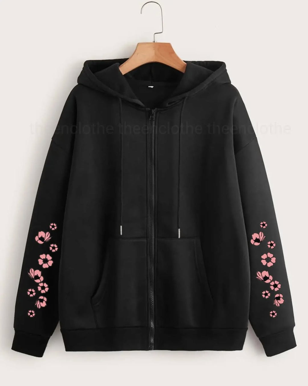 Black Zipper Hoodie