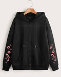 Black Zipper Hoodie