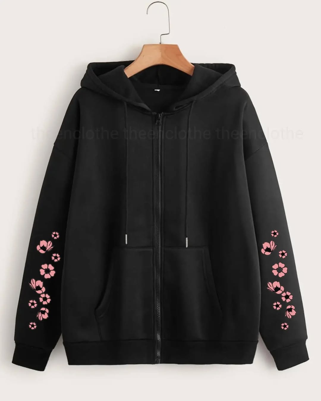 Black Zipper Hoodie
