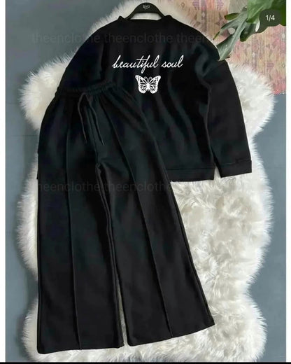Sweatshirt with flapper trouser