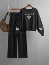 Butterfly sweatshirt with flapper trouser