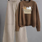 Brown Sweatshirt with Beige Flapper Trouser
