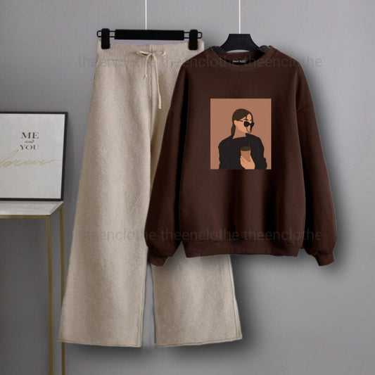 Customize sweatshirt with flapper trouser