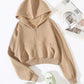 Beige Crop Zipper