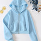 Skyblue Crop Zipper