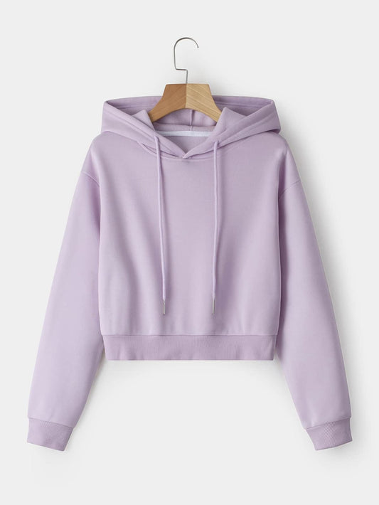 Lilac Crop Hoodie