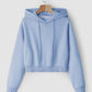 Skyblue Crop Hoodie