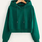 Bottle green Crop Hoodie