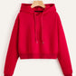 Red Crop Hoodie