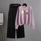 Sweatshirt with Cargo Wide Leg Trouser