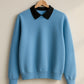 Black Collar Sweatshirt