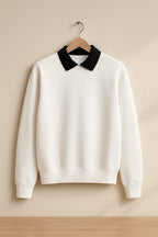 Black Collar Sweatshirt