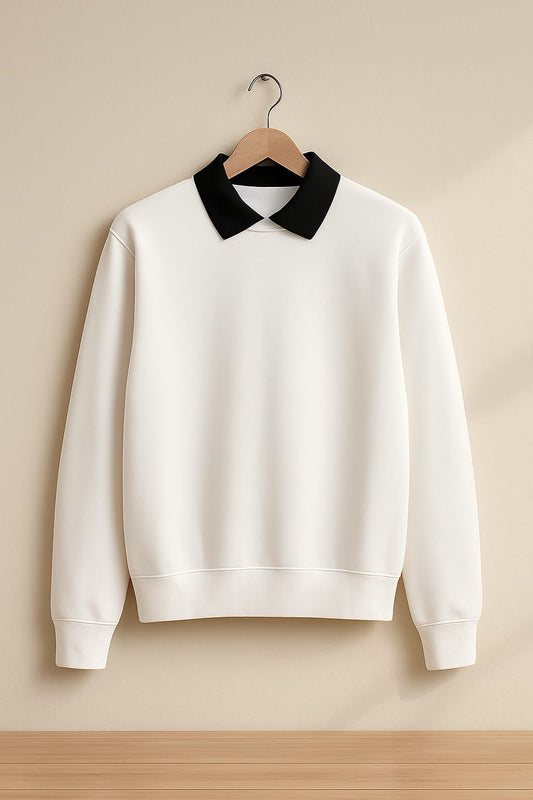 Black Collar Sweatshirt