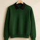 Black Collar Sweatshirt