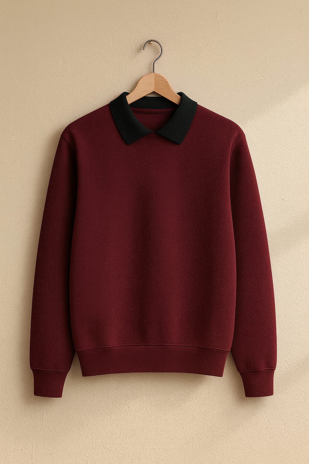 Black Collar Sweatshirt