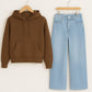 Hoodie With Iceblue Wide Leg Jeans