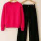 Sweatshirt With Black Wide Leg Jeans