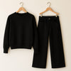 Sweatshirt With Black Wide Leg Jeans