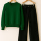 Sweatshirt With Black Wide Leg Jeans