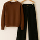 Sweatshirt With Black Wide Leg Jeans