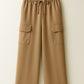 Beige Cargo Flapper Trousers