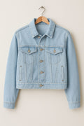 ICEBLUE CROP DENIM JACKET