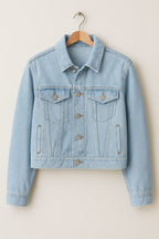 ICEBLUE CROP DENIM JACKET