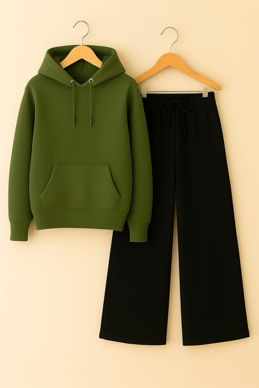 Hoodie With Black Flapper Trouser