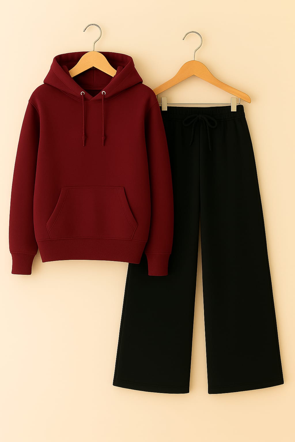 Hoodie With Black Flapper Trouser