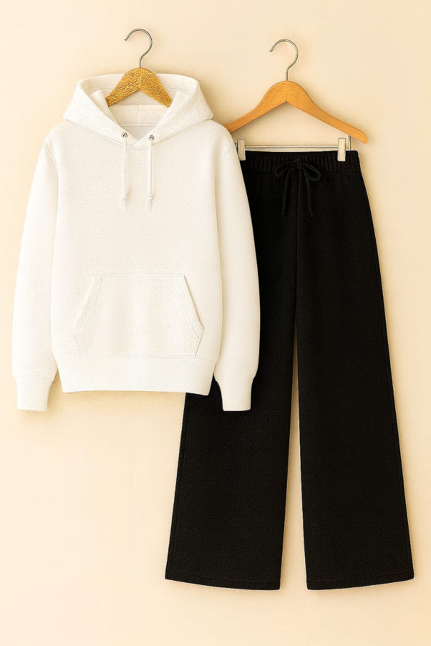 Hoodie With Black Flapper Trouser