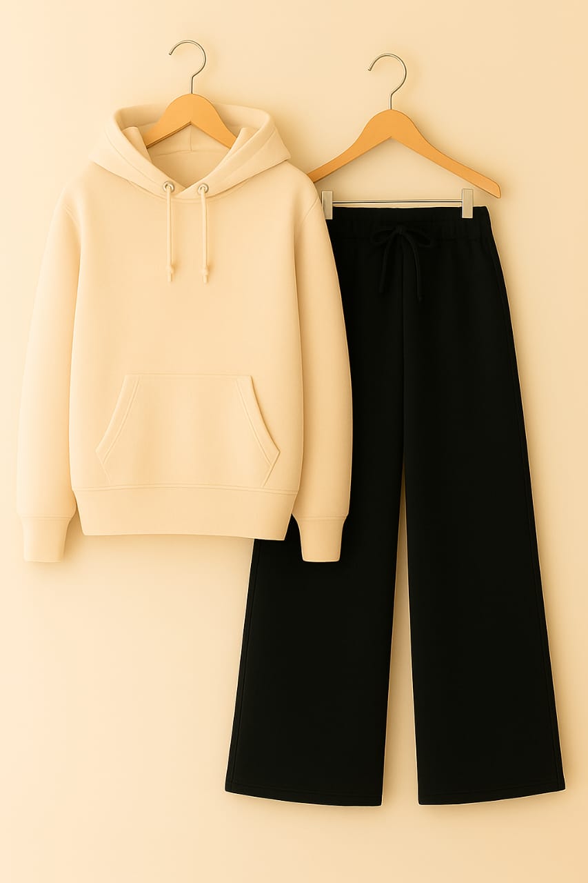 Hoodie With Black Flapper Trouser