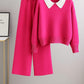 Collar Sweatshirt With Flapper