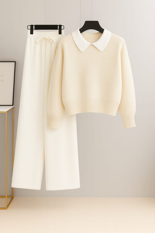 Collar Sweatshirt With White Flapper