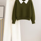Collar Sweatshirt With White Flapper