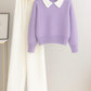 Collar Sweatshirt With White Flapper
