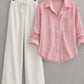 PINK LINING BUTTON DOWN WITH FLAPPER TROUSER
