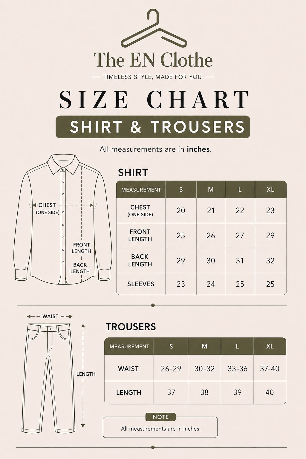 Light Brown Button Down Shirt With Light Beige Flapper Trouser