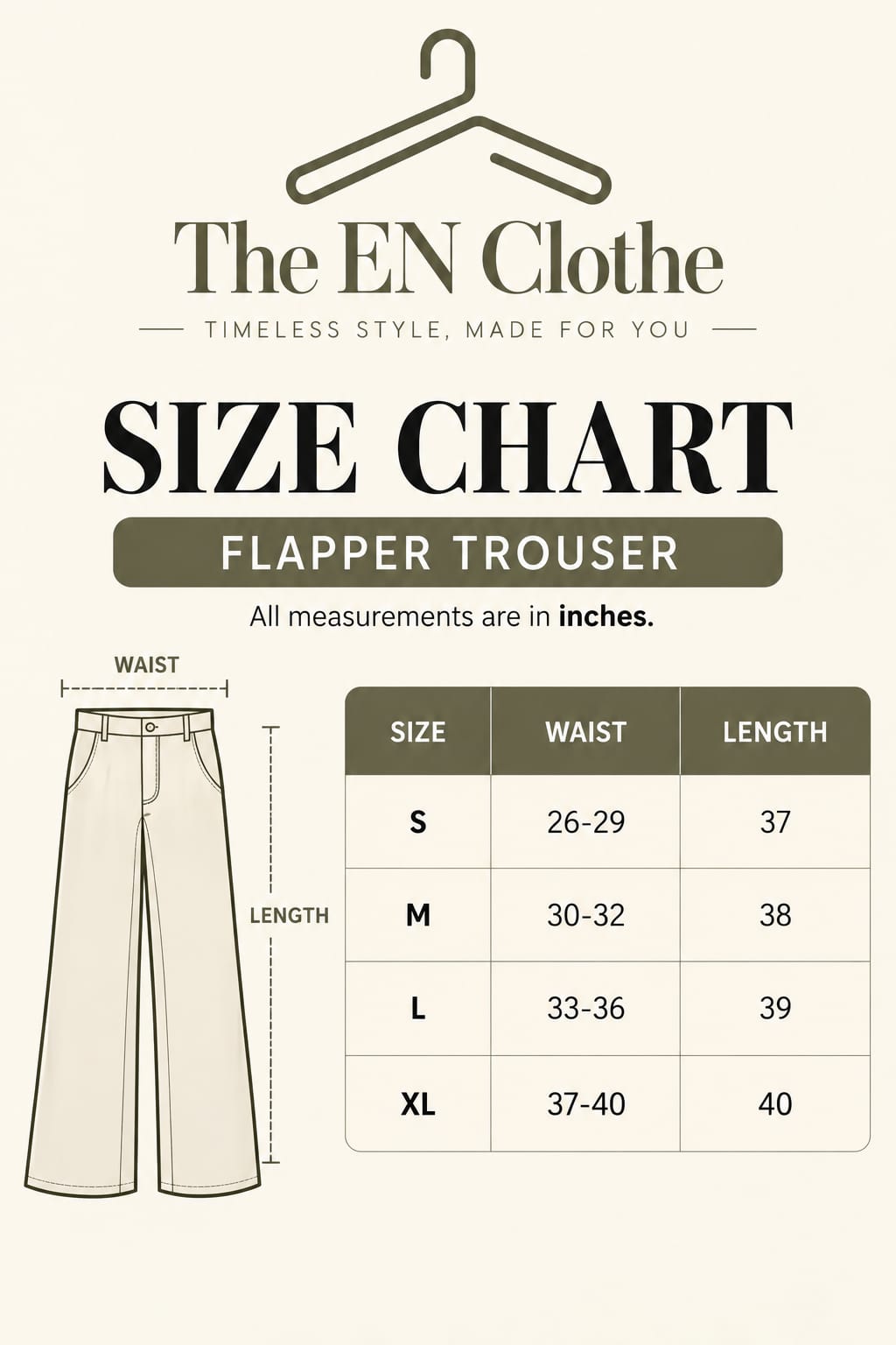 Zipper Hoodie with White High Neck & Beige Flapper Trouser