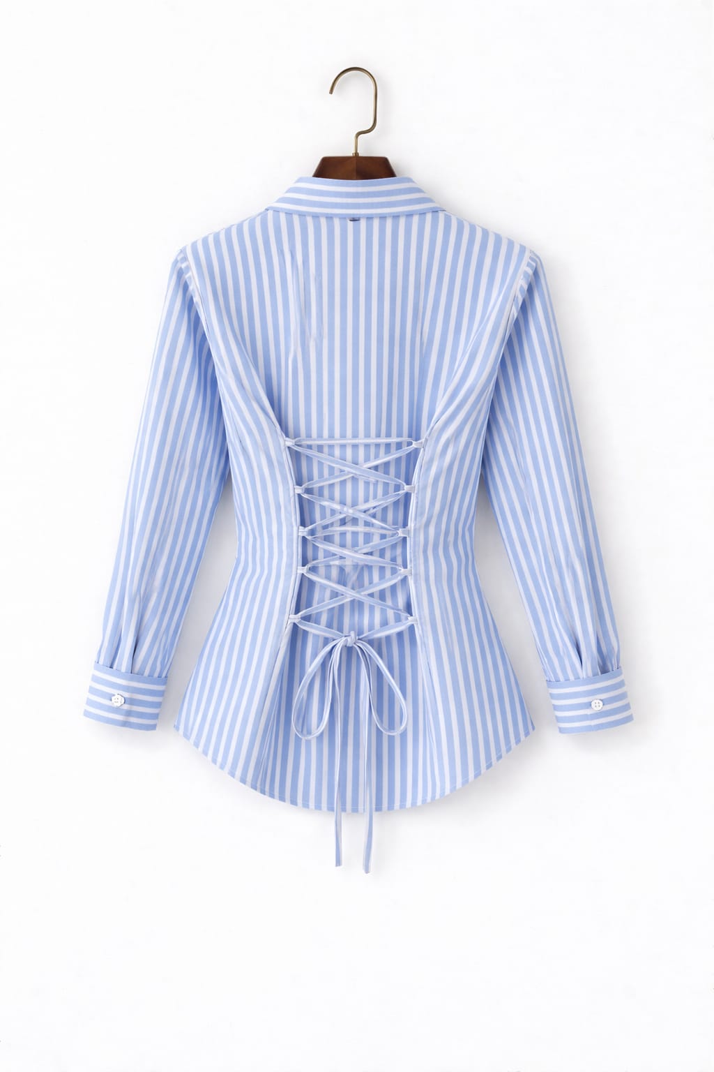 Blue lining Fitted Button Down Shirt