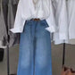 Button Down with Wide Leg Jeans