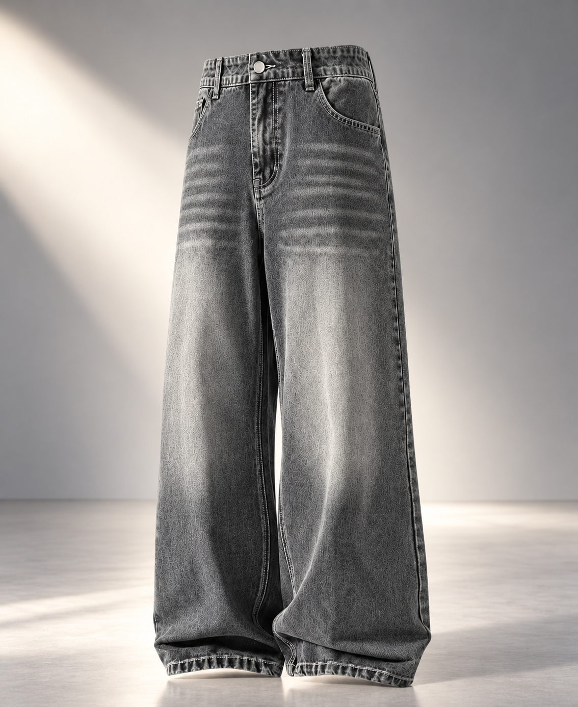 Vintage Grey Faded Jeans